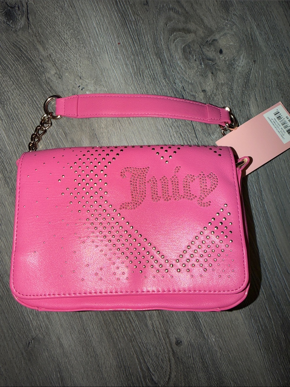 NWT Juicy Couture Pink Studded Crossbody Bag